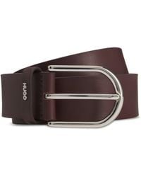HUGO - Leren Riem Met Logoletters Op De Lus - Lyst