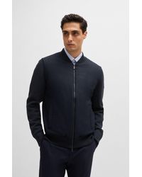 BOSS - Regular-fit Zip-up Jacket With Padded Front Panel - Lyst