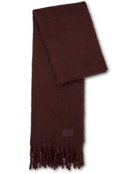 HUGO - Oversized Schal Mit Gebürstetem Finish Und Chunky-Fransen - Lyst