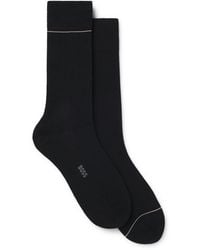 BOSS - Two-Pack Of Ribbed Socks With Signature-Stripe Details - Lyst
