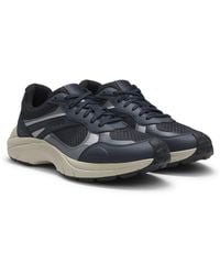 HUGO - Trainers With Faux Leather And Mesh - Lyst