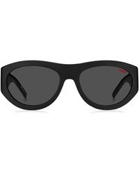 HUGO - Zonnebril Van Zwart Acetaat Met 3d-monogram - Lyst