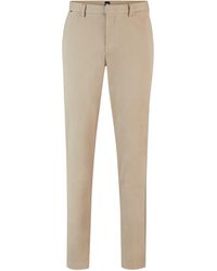 BOSS - Slim-fit Chinos In Stretch-cotton Gabardine - Lyst