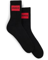 HUGO - Set Van Twee Paar Korte Sokken Met Logo's Van Een Katoenmix - Lyst