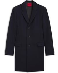 HUGO - Slim-Fit Mantel Aus Woll-Mix Mit Kaschmir - Lyst