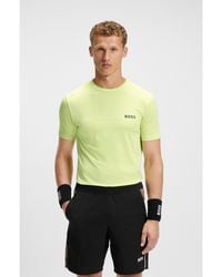 BOSS - Active Stretch-Jersey Slim-Fit T-Shirt With Moisture Management - Lyst