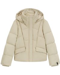 BOSS - Gewatteerd Jack Met Capuchon En Biezen - Lyst