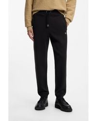 HUGO - Cotton-Blend Tracksuit Bottoms With Stacked Logo - Lyst