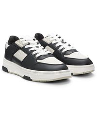 HUGO - Baskets En Similicuir Avec Détail Monogrammé - Lyst