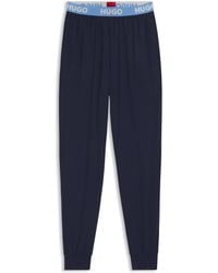 HUGO - Pyjama-Hose Aus Stretch-Jersey Mit Logo-Bund Und Beinbündchen - Lyst