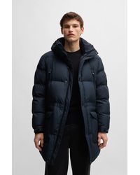 BOSS - Water-repellent Puffer Jacket With Logo Detail - Lyst