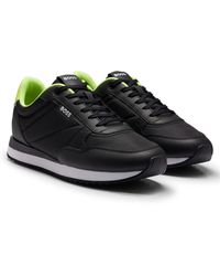BOSS - Baskets en mélange de matières avec détails colorés - Lyst