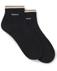 BOSS - Signature Striped Cotton Blend Socks - Lyst