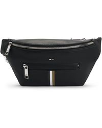 BOSS - Sac ceinture en similicuir avec rayures emblématiques - Lyst