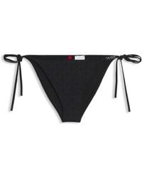 HUGO - Logo-Print Bikini Bottoms - Lyst