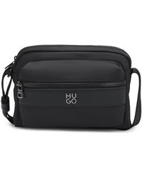 HUGO - Crossbodytas Van Keperstof Met Metalen Tweedelig Logo - Lyst