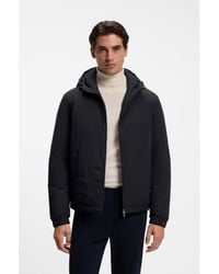 BOSS - Water-Repellent Hooded Short Jacket With Down Filling - Lyst