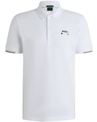 BOSS - Active Paddy Poloshirt Aus Merzerisierter Baumwolle Mit Gitter-Details - Lyst