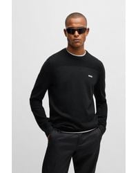BOSS - Branded Crew-Neck Sweater - Lyst