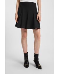 HUGO - A-Line Mini Skirt With Godet Inserts - Lyst