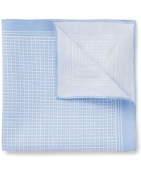 HUGO - Cotton Pocket Square With Printed Branding - Lyst