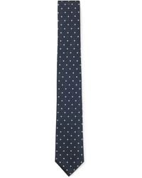 BOSS - Silk-Blend Tie With Micro Double B Monograms - Lyst