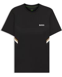 BOSS - Active Slim-Fit T-Shirt With Moisture Management - Lyst