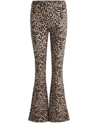 HUGO - Slim-Fit Hose mit Animal-Print und ausgestelltem Bein - Lyst