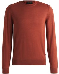 BOSS - Regular-Fit Trui Van Wol, Zijde En Kasjmier - Lyst