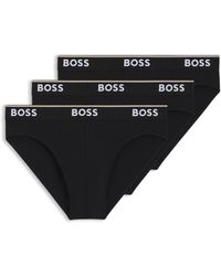 BOSS - Three-Pack Of Logo-Waistband Briefs - Lyst