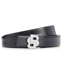 BOSS - Reversible Leather Belt With Double B Monogram Buckle - Lyst