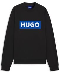HUGO - Sudadera De Felpa De Algodón Con Logo Estampado - Lyst