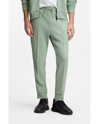 BOSS - Cotton-Blend Tracksuit Bottoms With Piping Details - Lyst