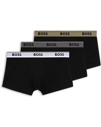 BOSS - Lot De Trois Boxers Courts En Coton Stretch Avec Taille Logotée - Lyst