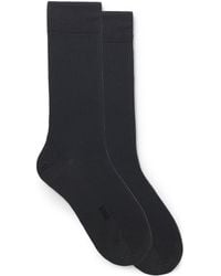BOSS - Two-Pack Of Regular-Length Ribbed Socks - Lyst