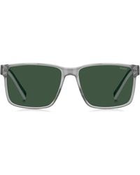 HUGO - Zonnebril Van Transparant Acetaat Met Witte En Groene Details - Lyst