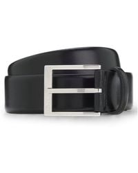BOSS - Italian-Made Belt With Branded Buckle - Lyst