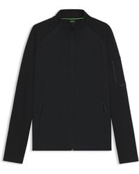 BOSS - Regular-Fit Zip-Up Sweatshirt With Decorative Reflective Details - Lyst