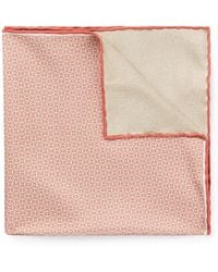 BOSS - Silk Pocket Square With Digital Prints - Lyst