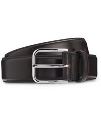 BOSS - Leather Business Belt With Polished Buckle - Lyst