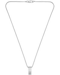 BOSS - Tone Necklace With Stripe-Effect Pendant - Lyst