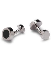 BOSS - Brass Cufflinks With Engraved-Logo Enamel Insert - Lyst