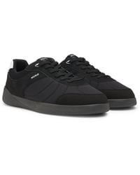 HUGO - Football-Inspired Trainers With Faux Suede - Lyst