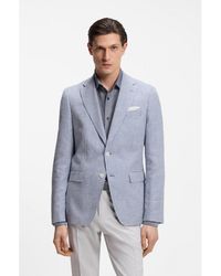 BOSS - Slim-Fit Blazer With Pepita Houndstooth Pattern - Lyst