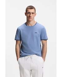 BOSS - Cotton-Piqué T-Shirt - Lyst