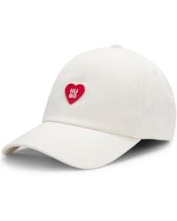 HUGO - Cotton-Twill Cap With Heart Branding - Lyst