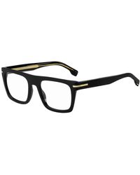 BOSS - Black-acetate Optical Frames With Gold-tone Details - Lyst