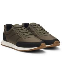 HUGO - Sneakers Im Retro-Look Mit Details Aus Veloursleder-Imitat - Lyst