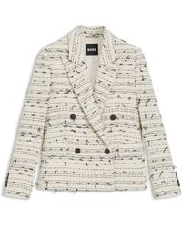 BOSS - Patterned Women's Tailored Jackets Size 4 - Lyst