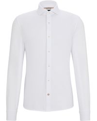 BOSS - Casual-Fit Hemd aus Baumwoll-Jersey - Lyst